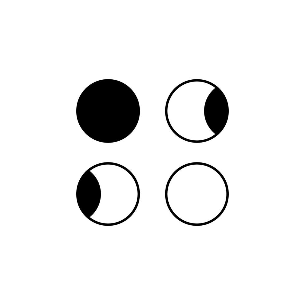 state of the moon vector icon illustration