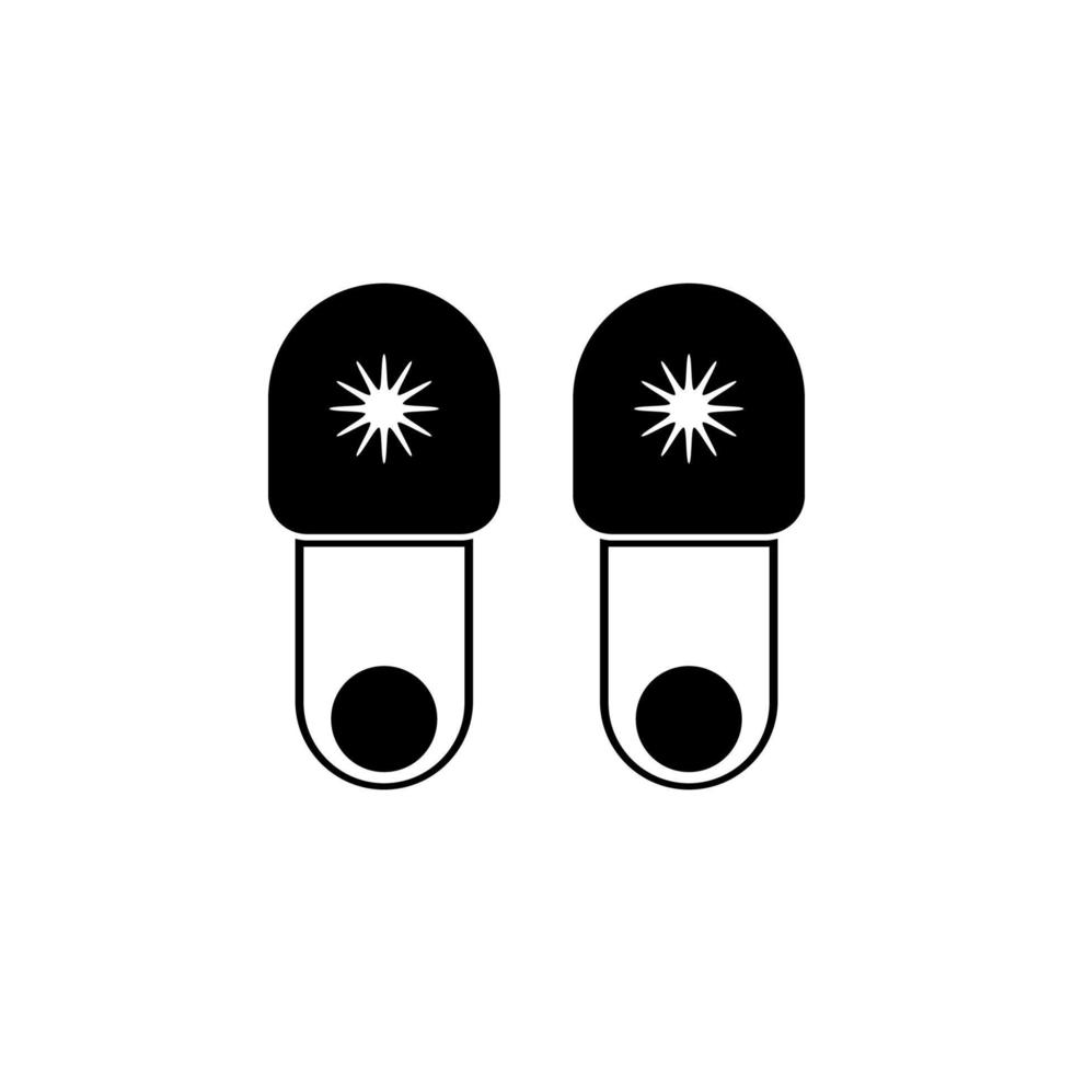 bathroom slippers vector icon illustration