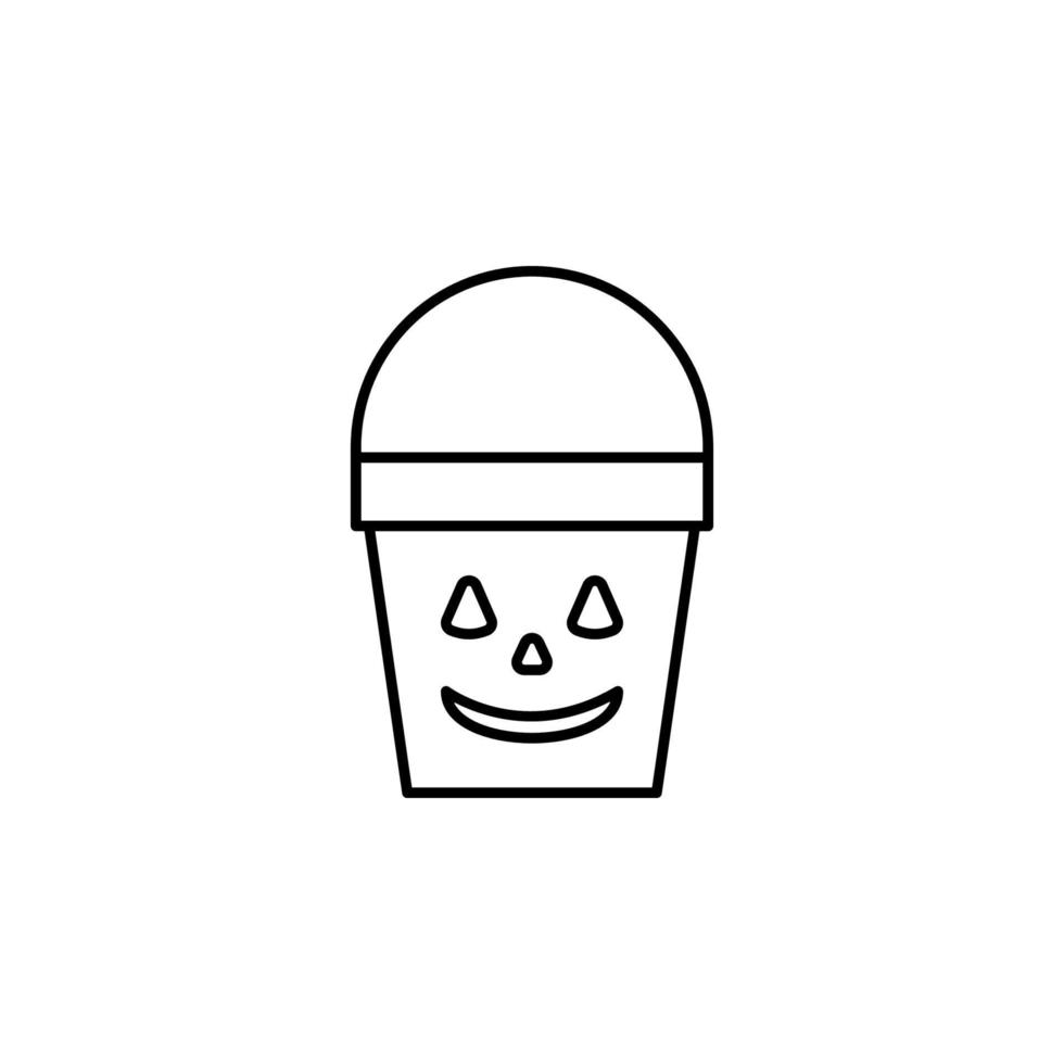 bucket of sweets vector icon illustration
