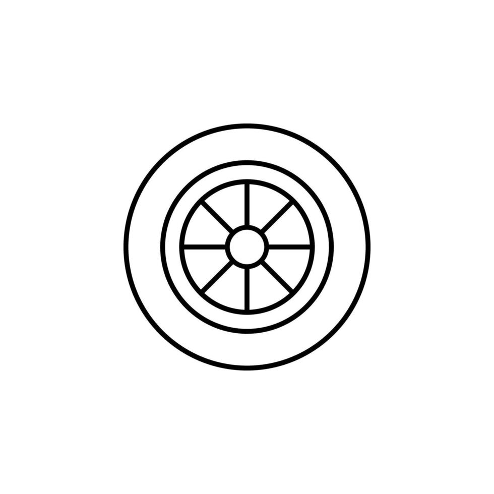 alloy wheel vector icon illustration