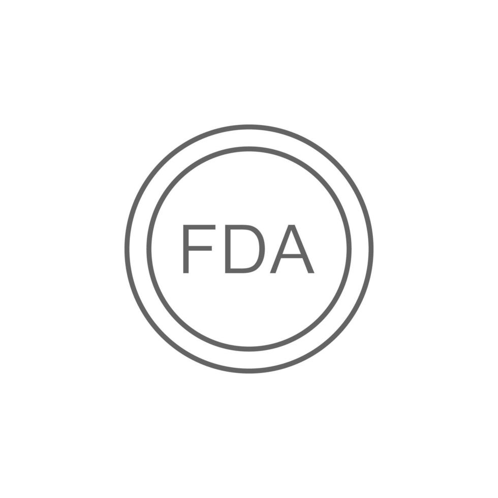 FDA, marijuana vector icon illustration