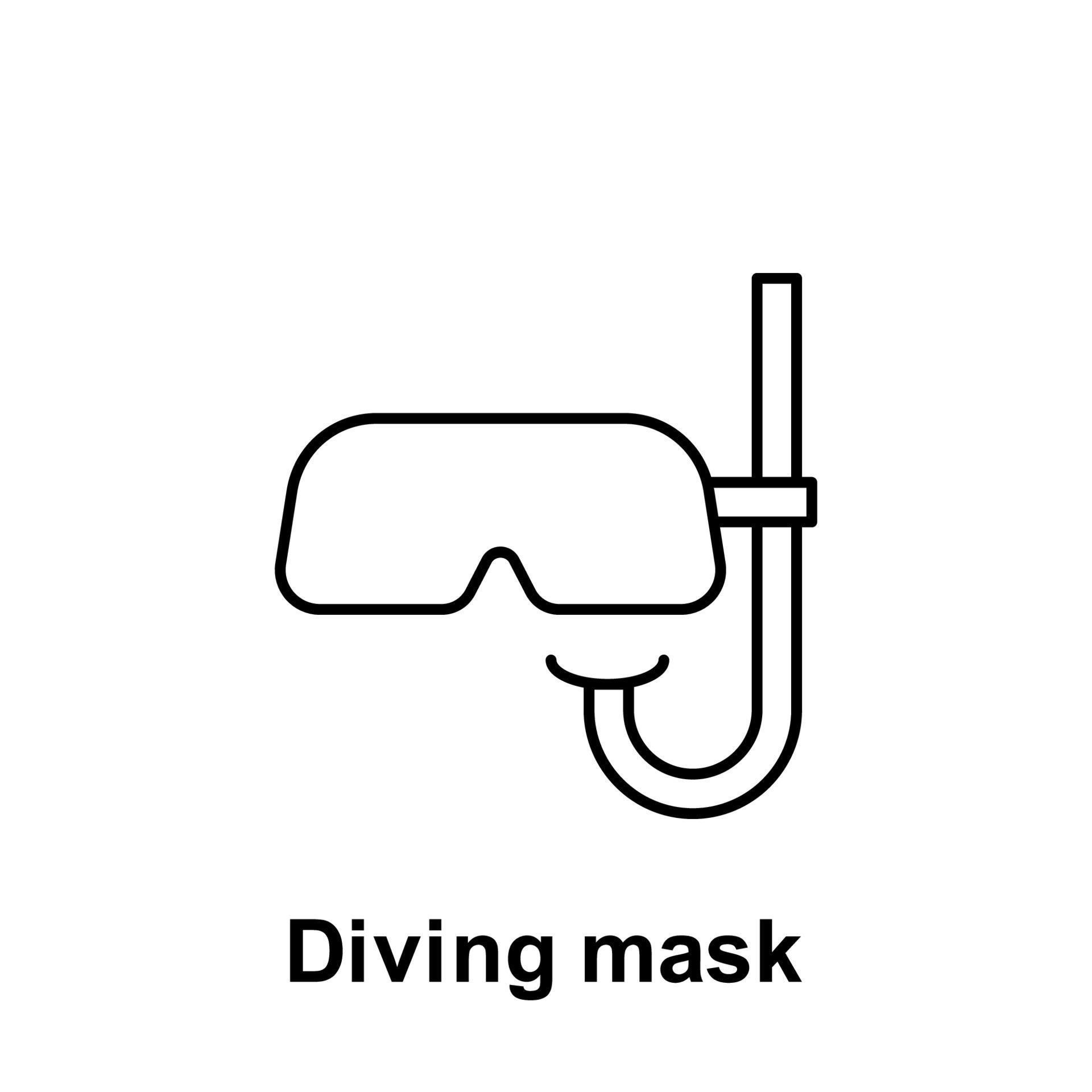 Diving mask vector icon illustration 23200876 Vector Art at Vecteezy