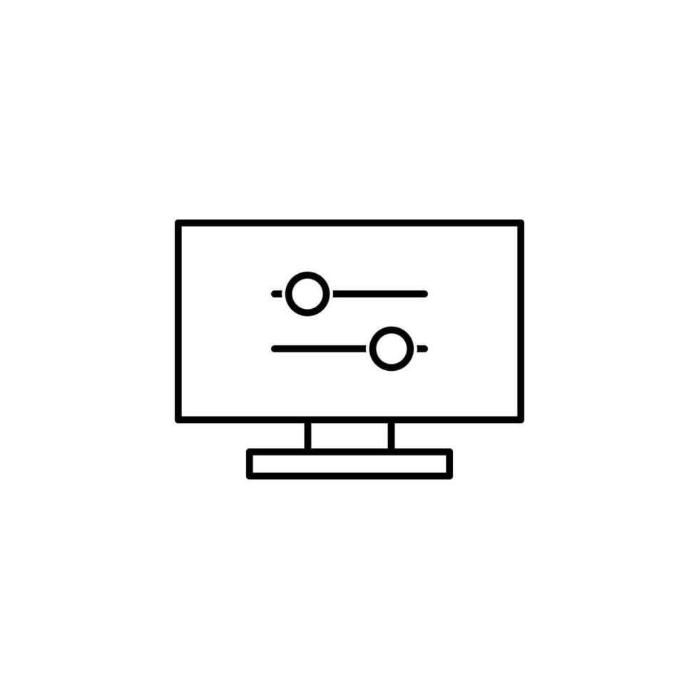 tv, setting channel vector icon illustration