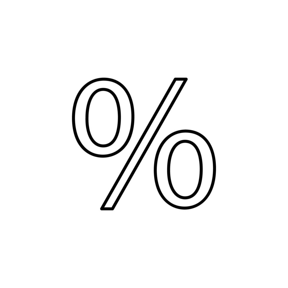 percent sign vector icon illustration