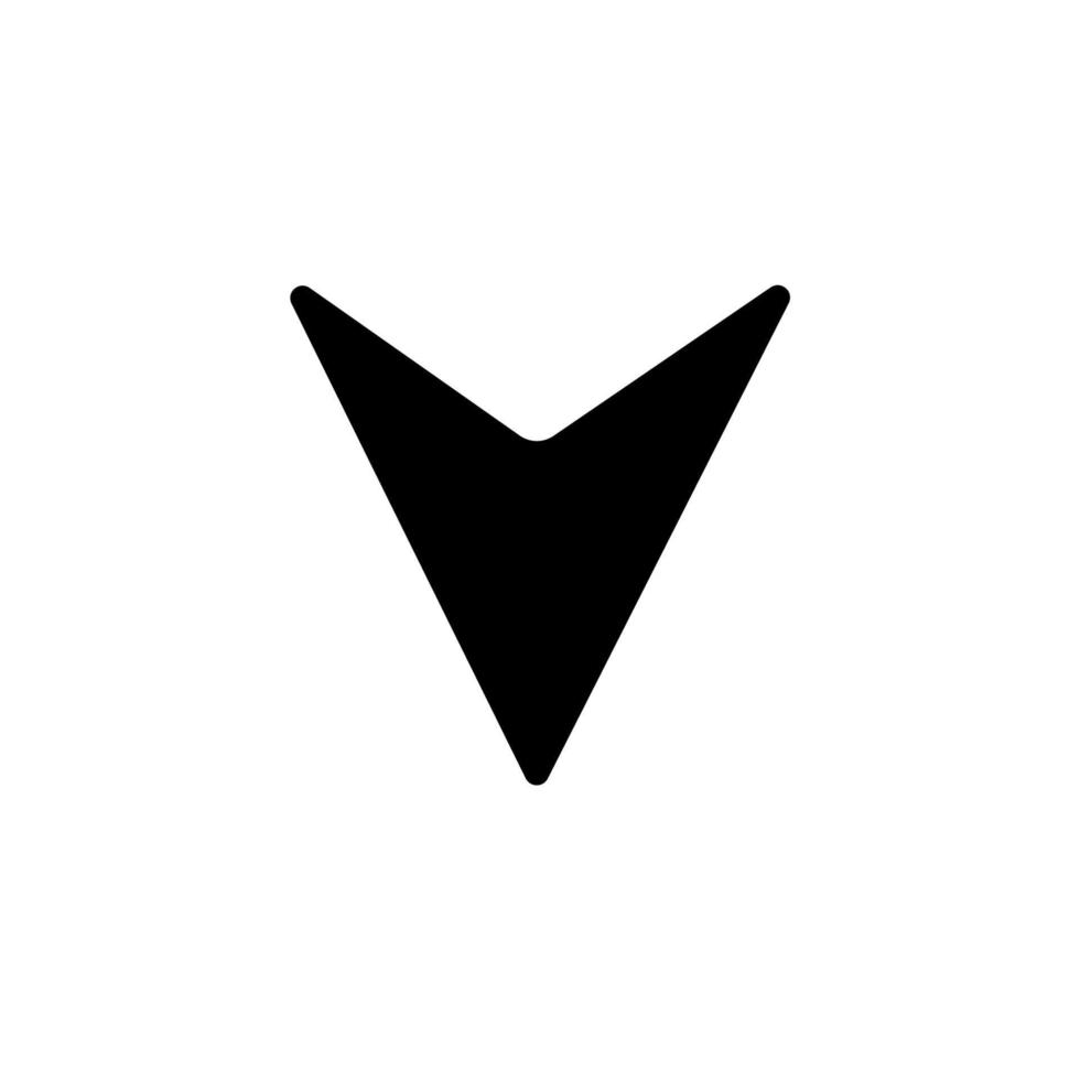 Arrow down vector icon illustration
