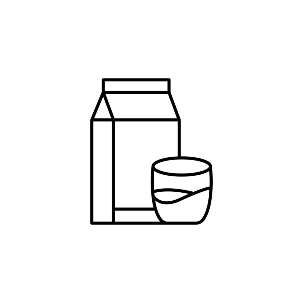 Milk drink vector icon illustration