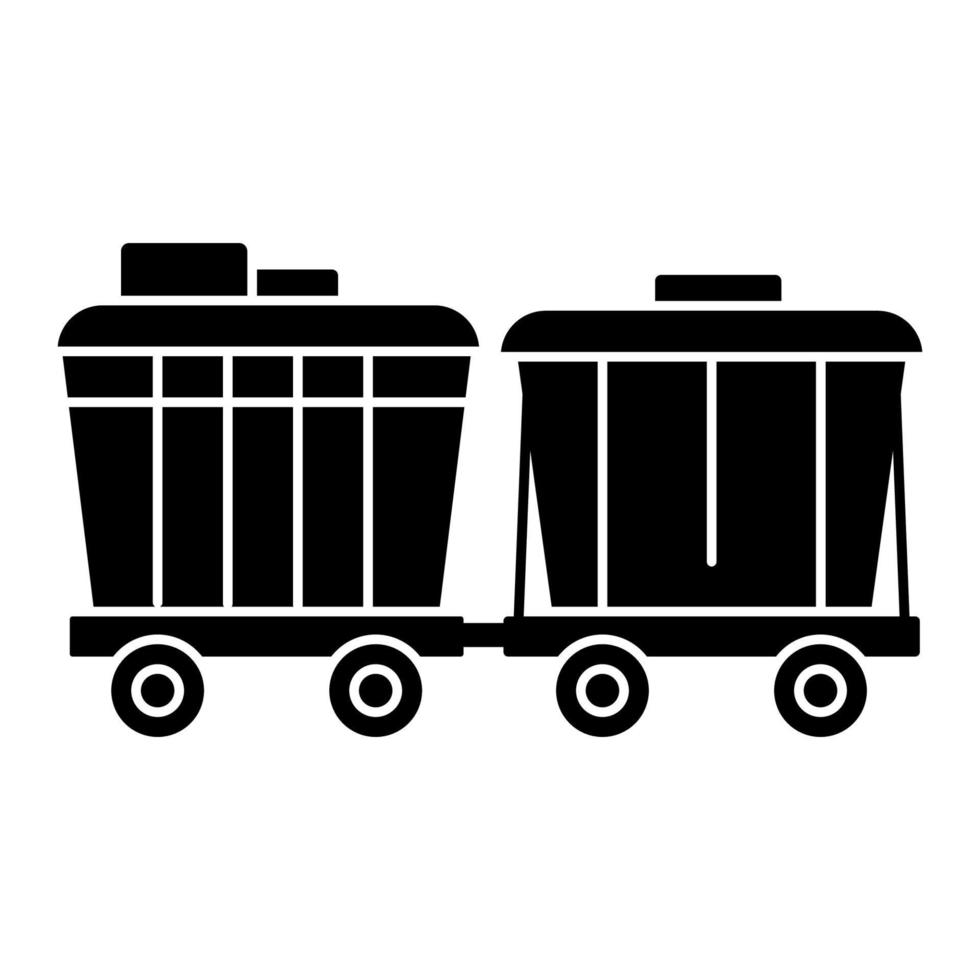 Freight wagon vector icon illustration