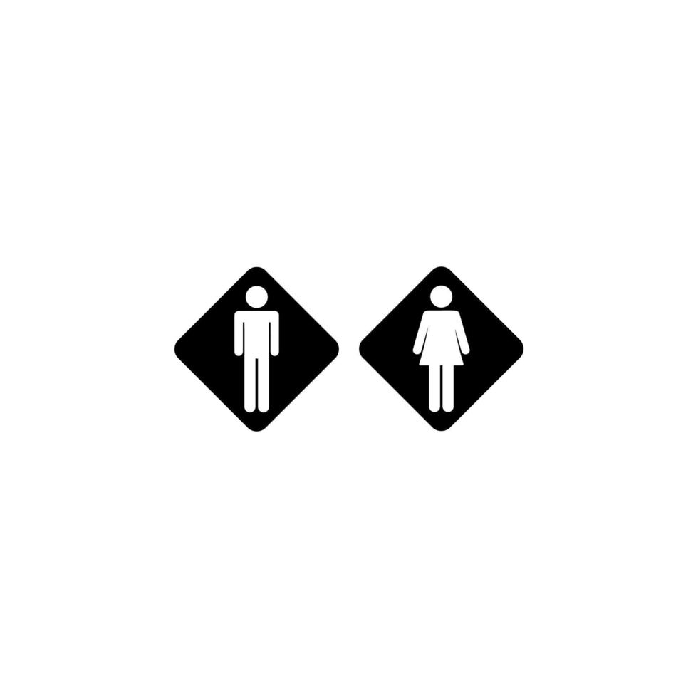 firmar hombre y mujer en el baño vector icono ilustración