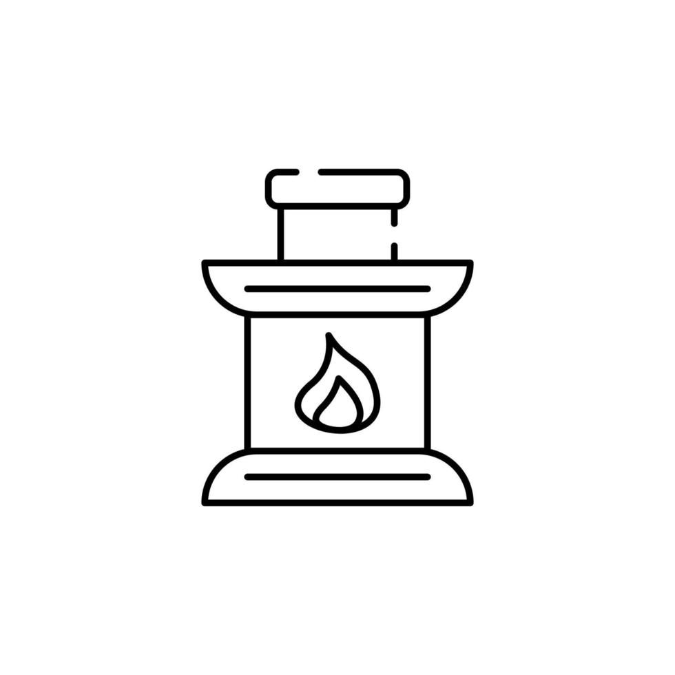 fireplace, furnace vector icon illustration