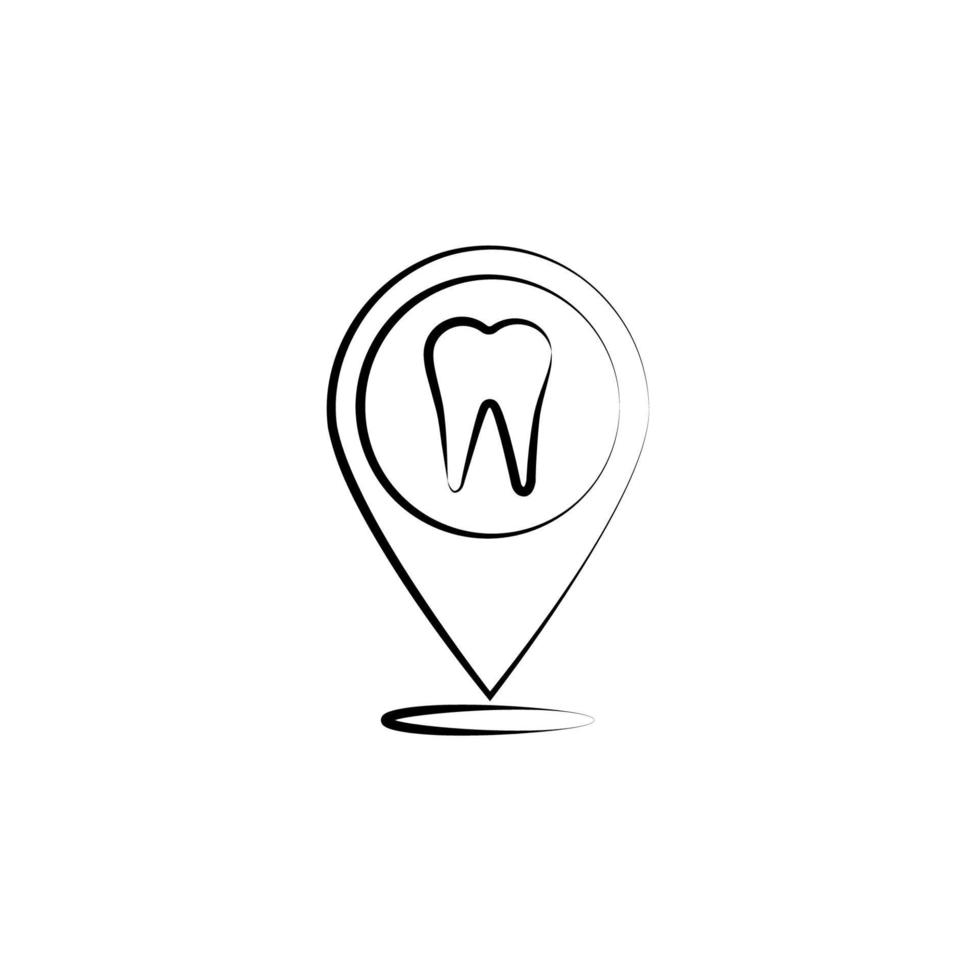 pin, tooth vector icon illustration