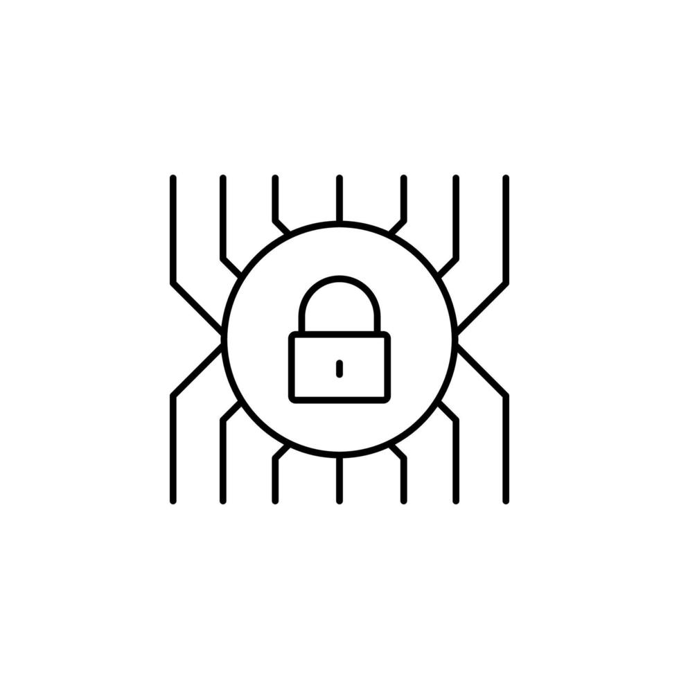 Blocked, key, password vector icon illustration