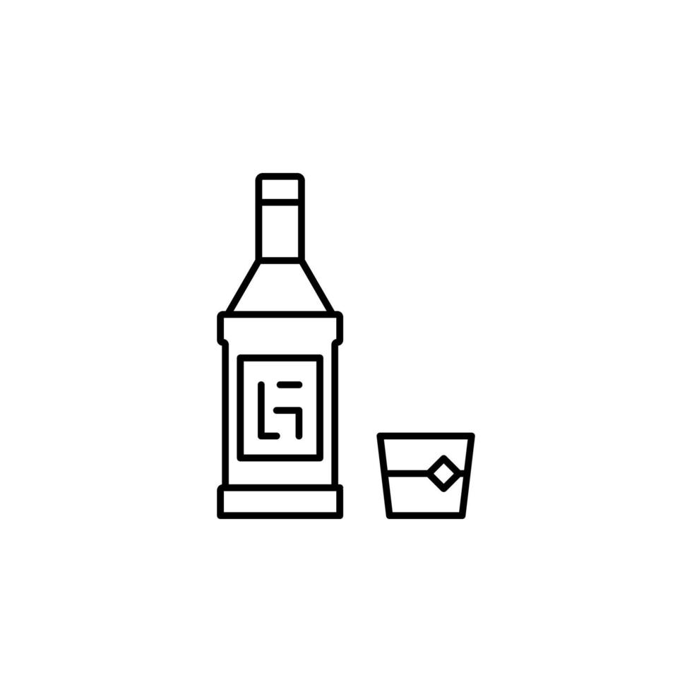 rock bottle glass vector icon illustration