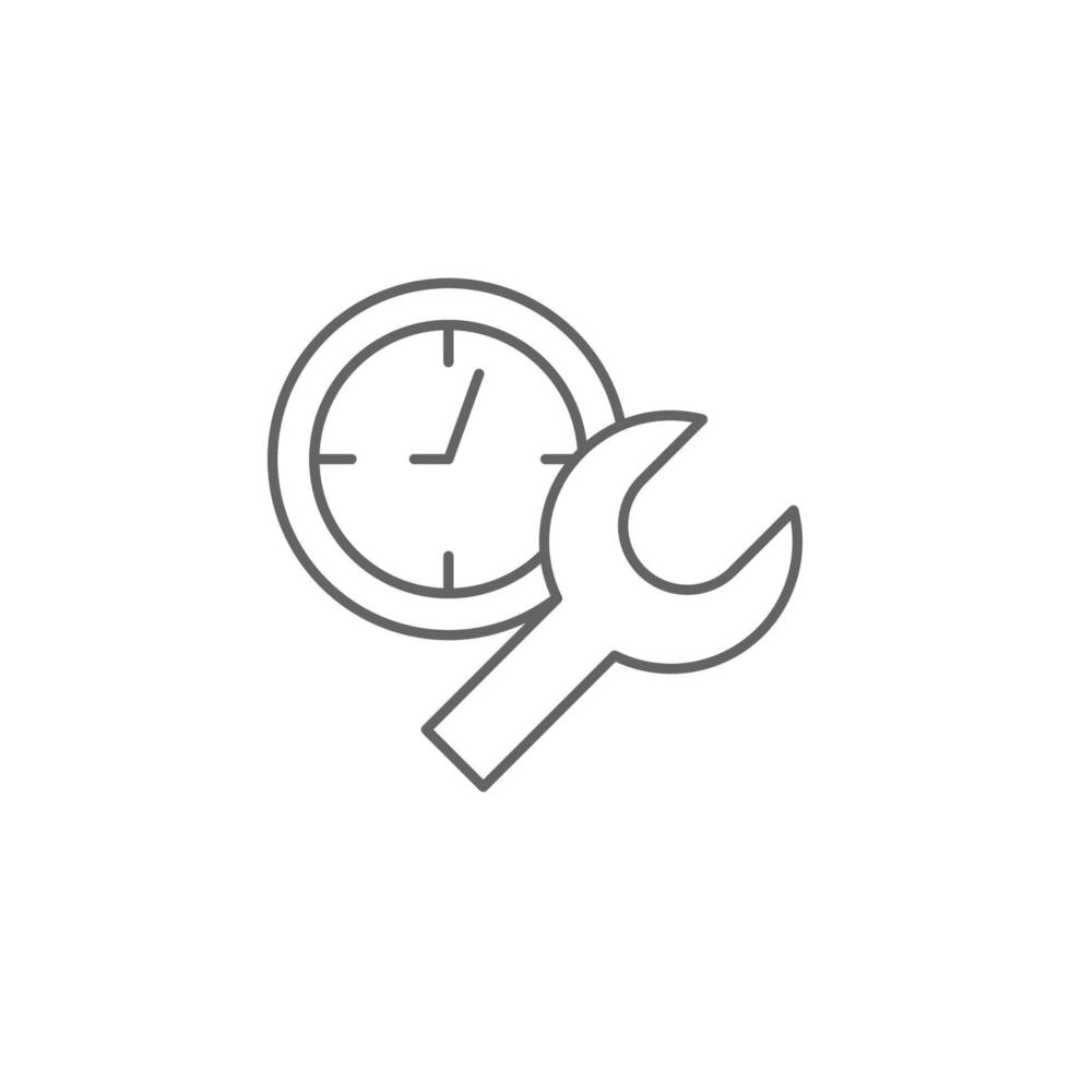 Time, tool, time management vector icon illustration