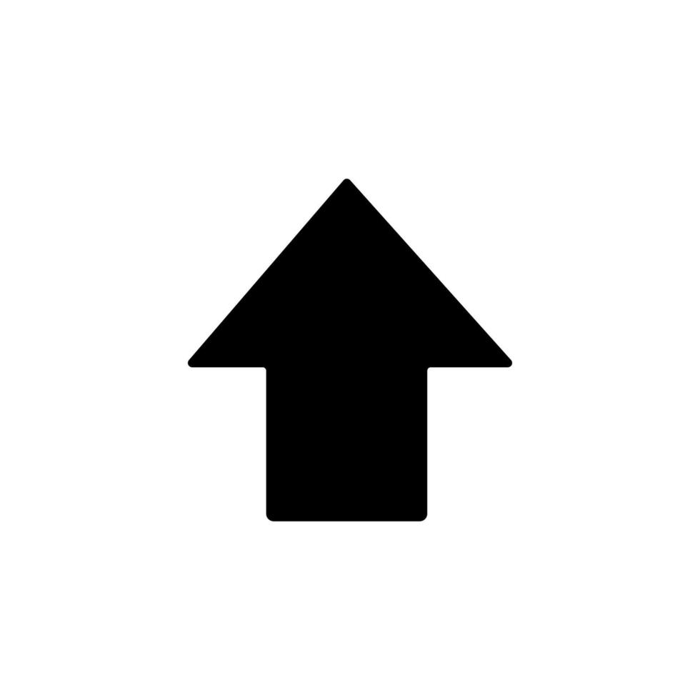 Arrow up vector icon illustration