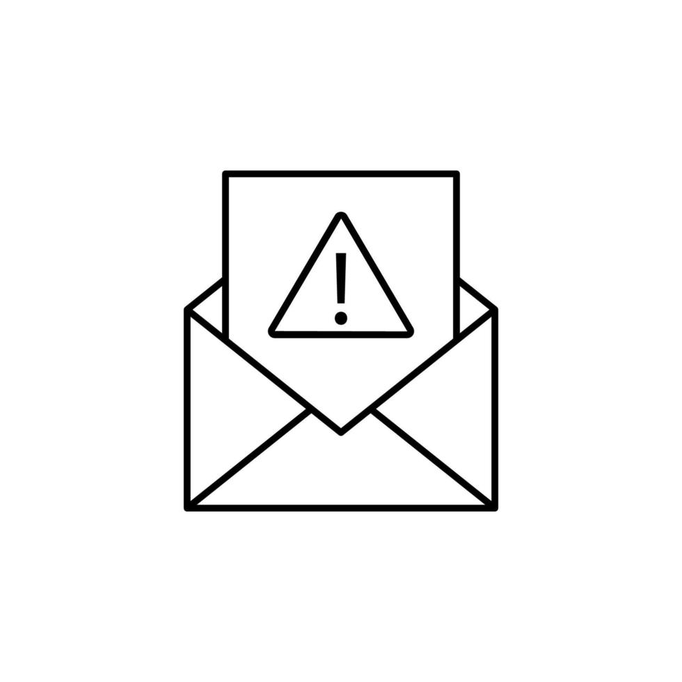 letter of warning vector icon illustration