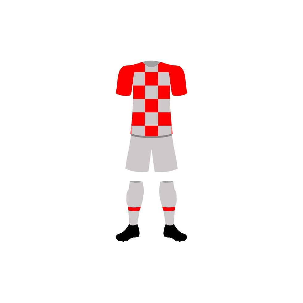Croacia nacional fútbol americano formar vector icono ilustración