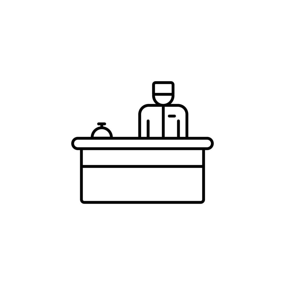 reception in the hotel vector icon illustration