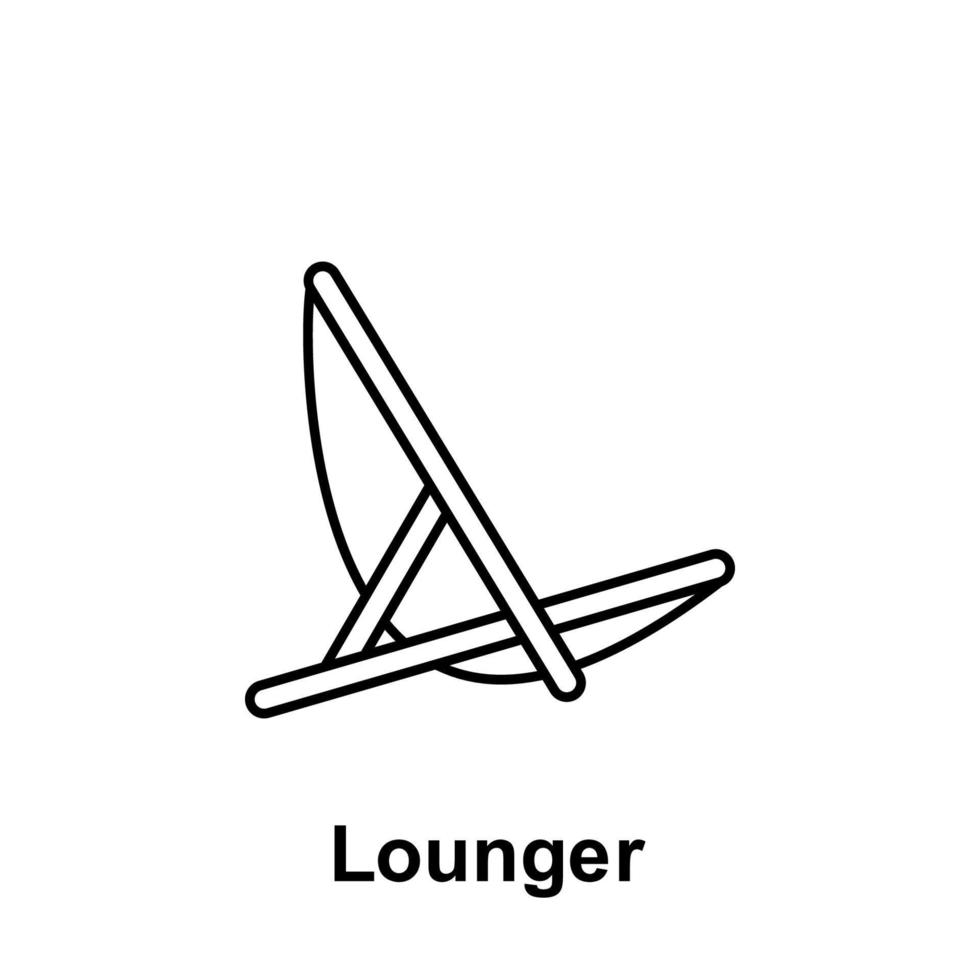 Lounger vector icon illustration