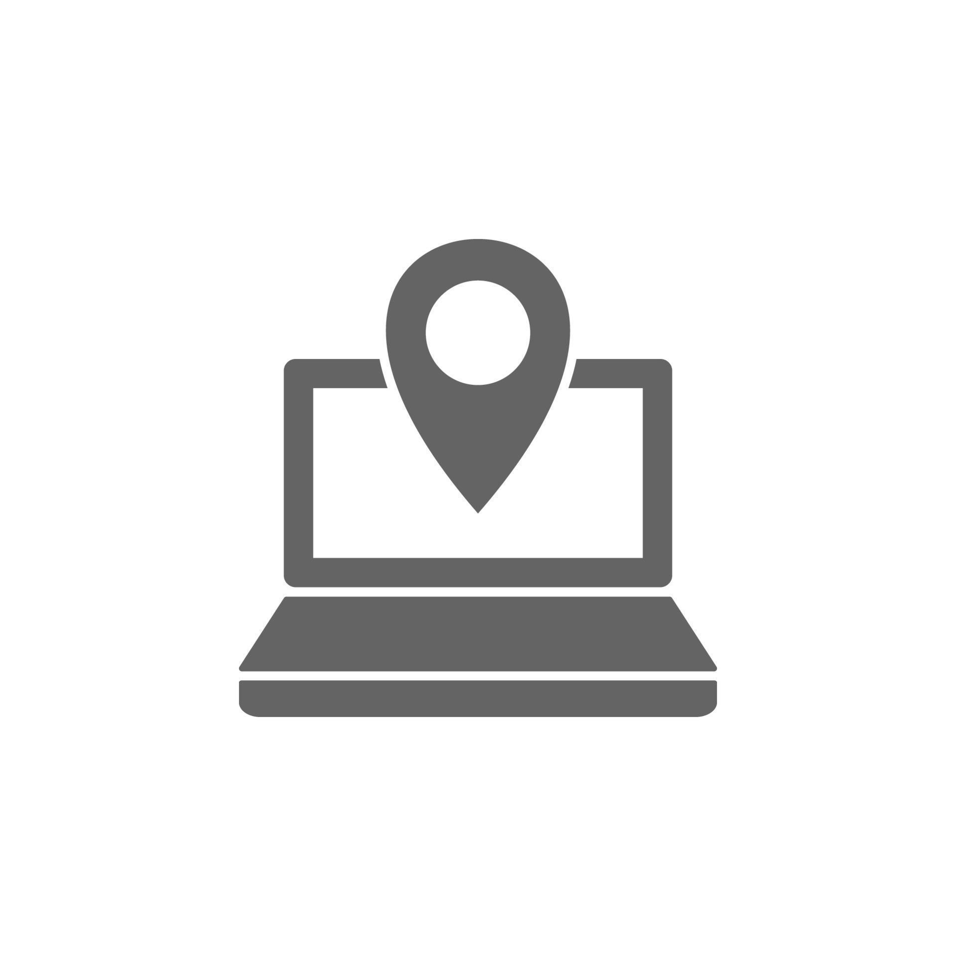 Laptop, pin, location vector icon illustration 23201351 Vector Art at