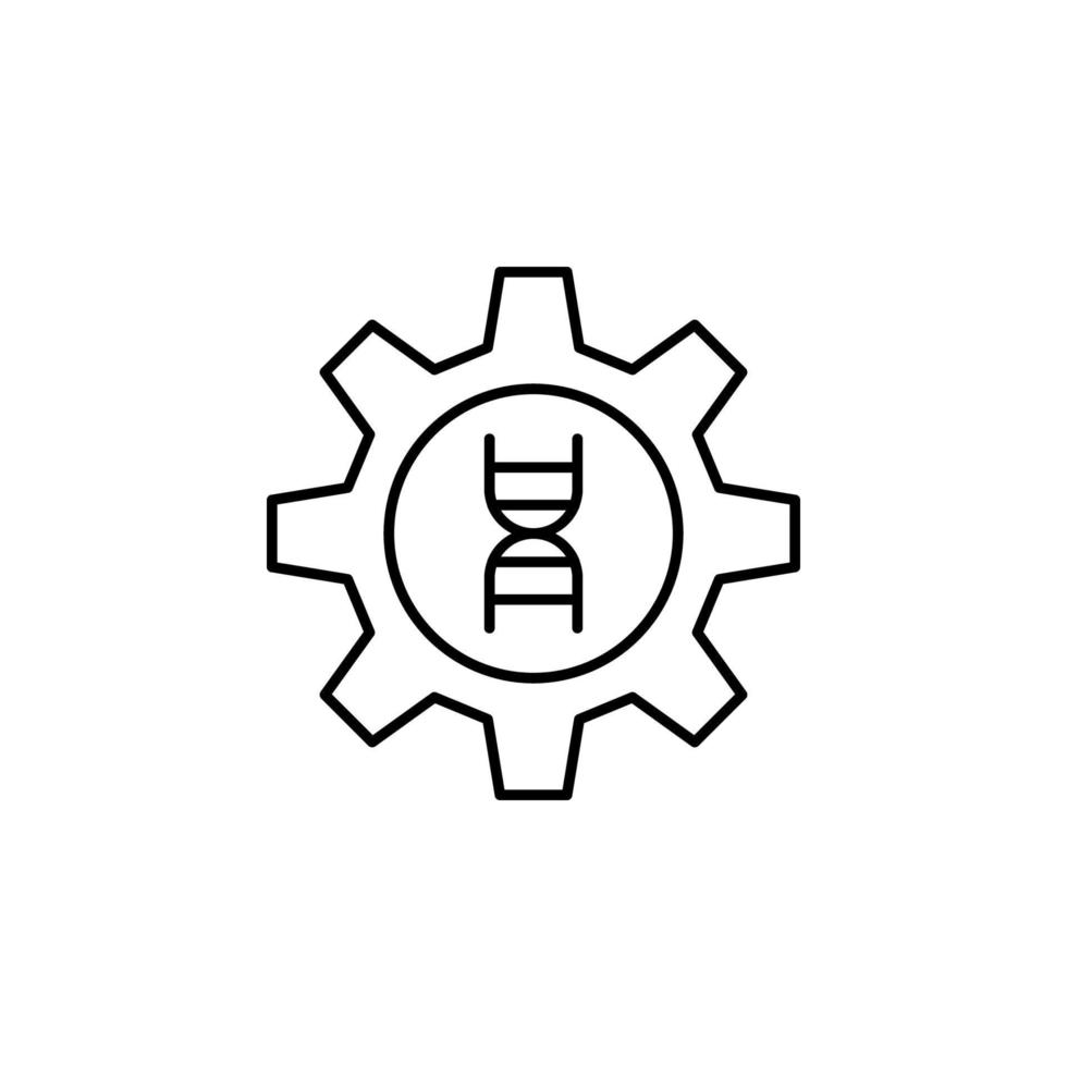 gear, DNA setting vector icon illustration