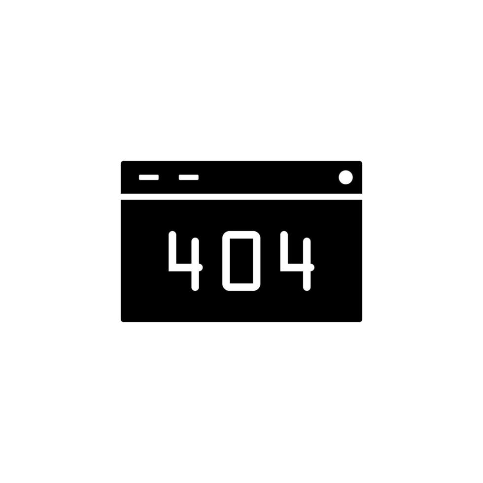 Error 404 vector icon illustration