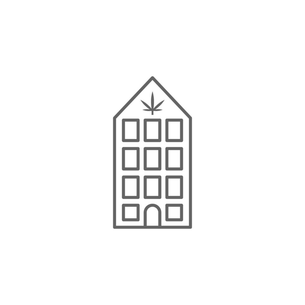 Ámsterdam, edificios vector icono ilustración