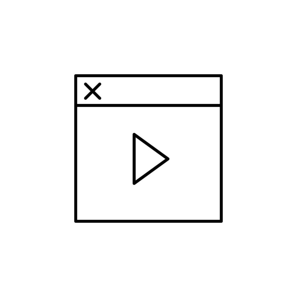 video marketing, play button, web vector icon illustration