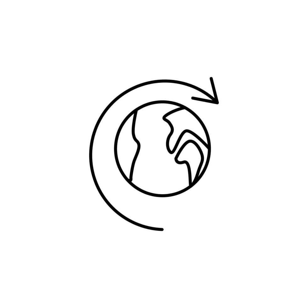 earth from orbit vector icon illustration