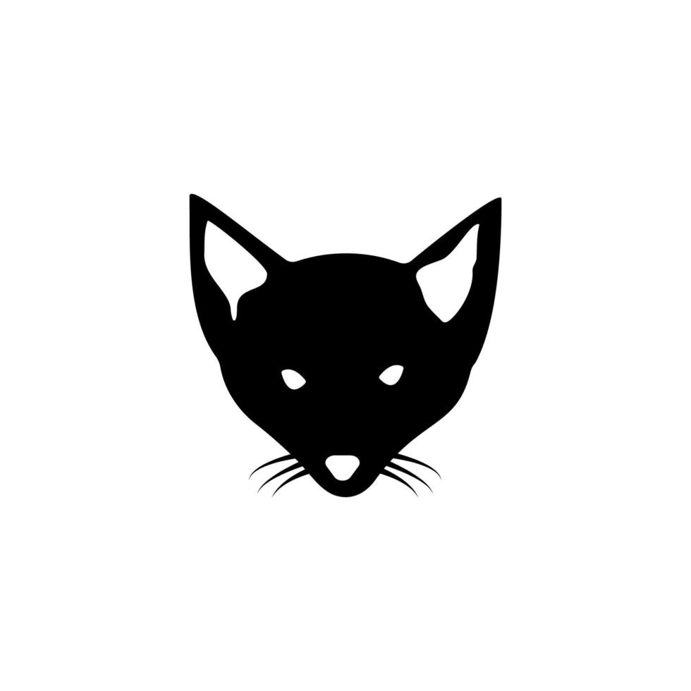 head of a fox silhouette vector icon illustration