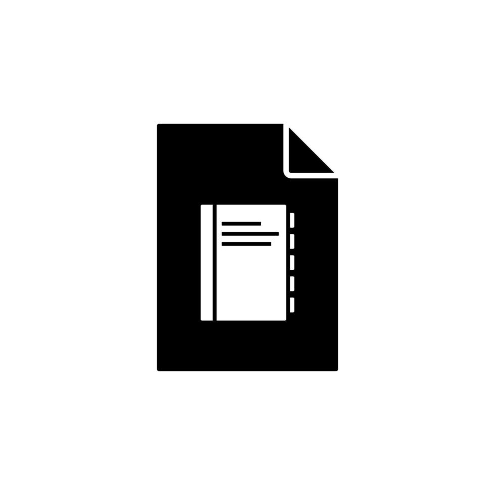 notebook on document vector icon illustration