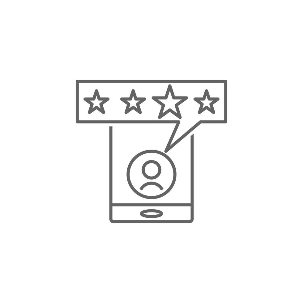 Digital business, review vector icon illustration