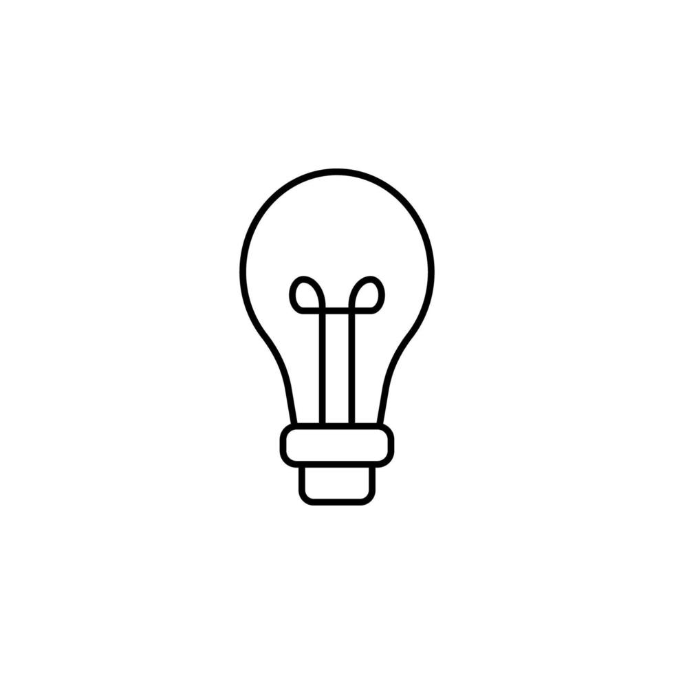 electricity, light bulb vector icon illustration