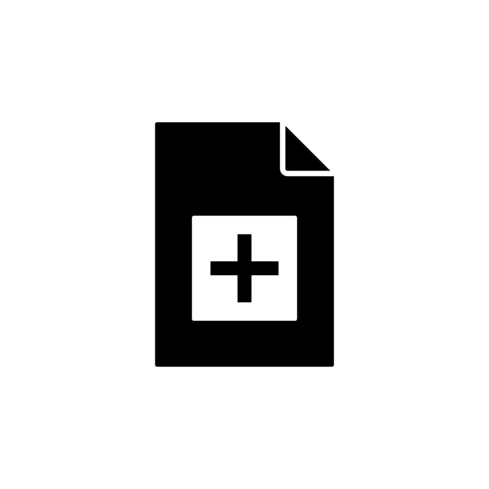 a plus on document vector icon illustration