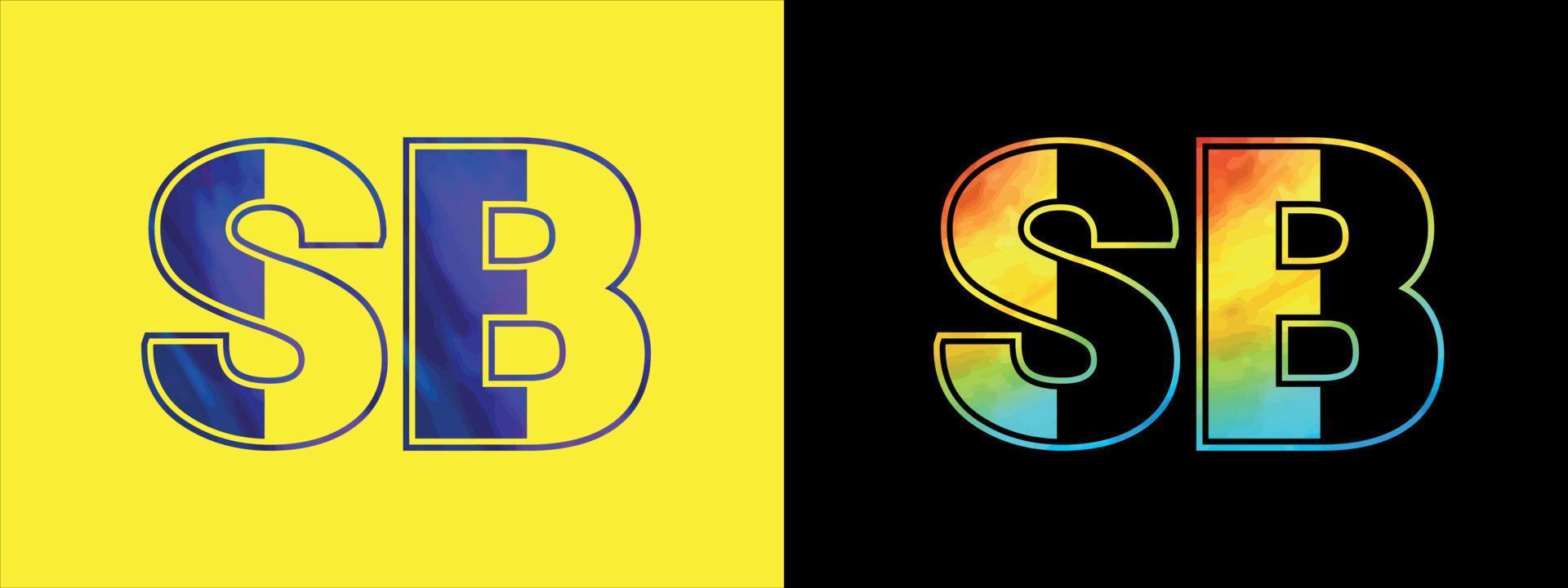 Unique SB letter logo Icon vector template. Premium stylish alphabet logo design for corporate business