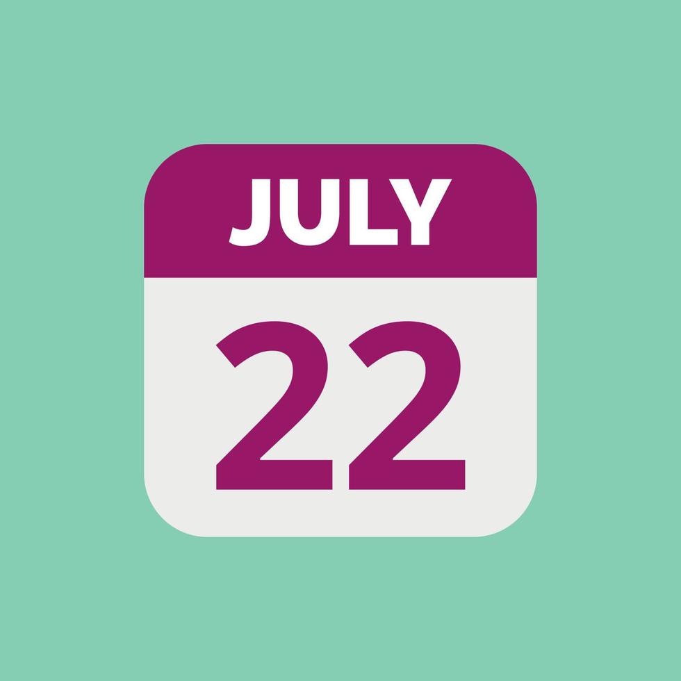 July 22 Calendar Date Icon 23201749 Vector Art At Vecteezy july-22-calendar-date-icon-23201749-vector-art-at-vecteezy