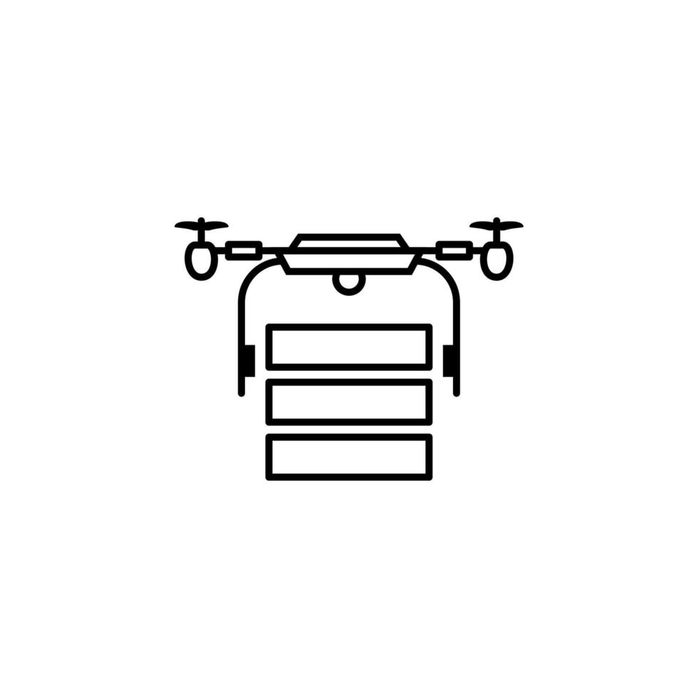 copter, drone, transportation delivery vector icon illustration