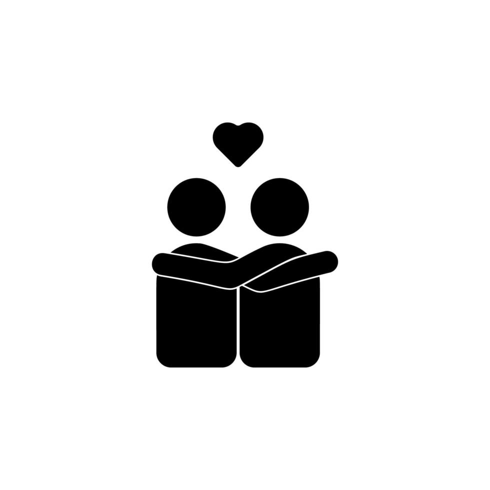 lovers embrace vector icon illustration