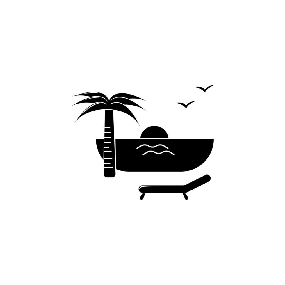 playa vector icono ilustración