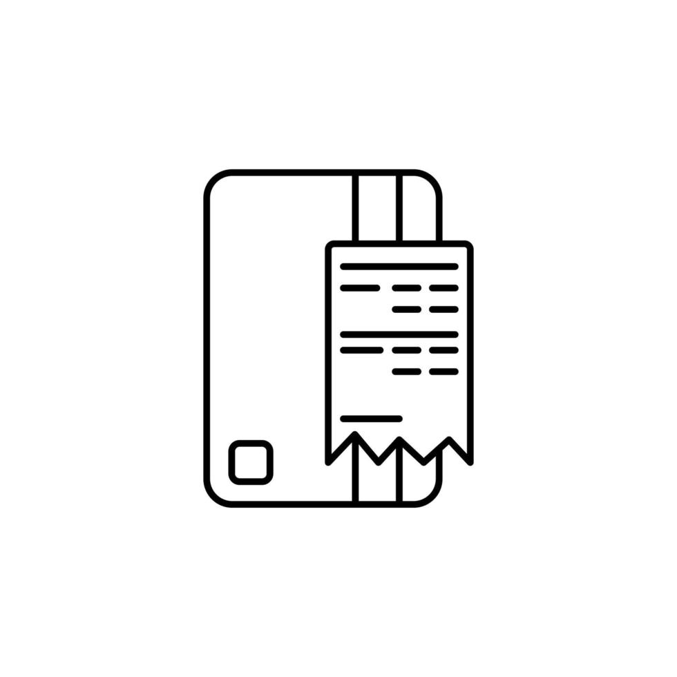 check of bank card vector icon illustration
