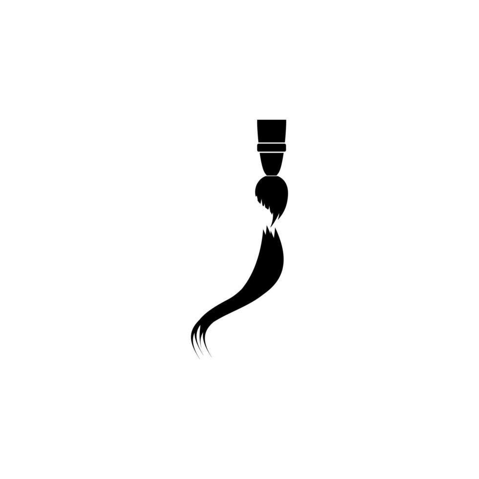 brush and line vector icon illustration