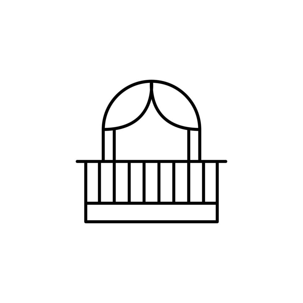 facade balcony vector icon illustration