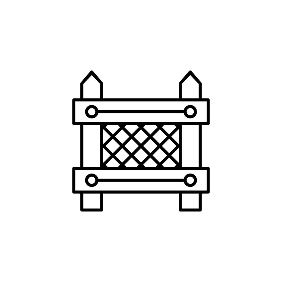 farm fence vector icon illustration