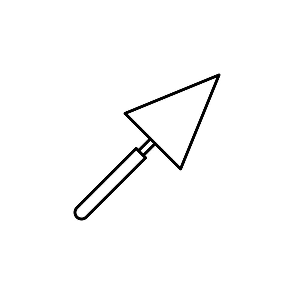 masilla cuchillo concepto línea vector icono ilustración