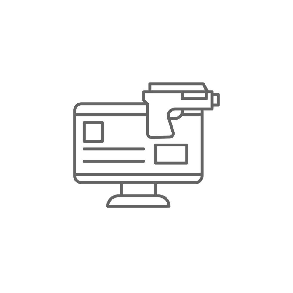 online robbery, cyber vector icon illustration