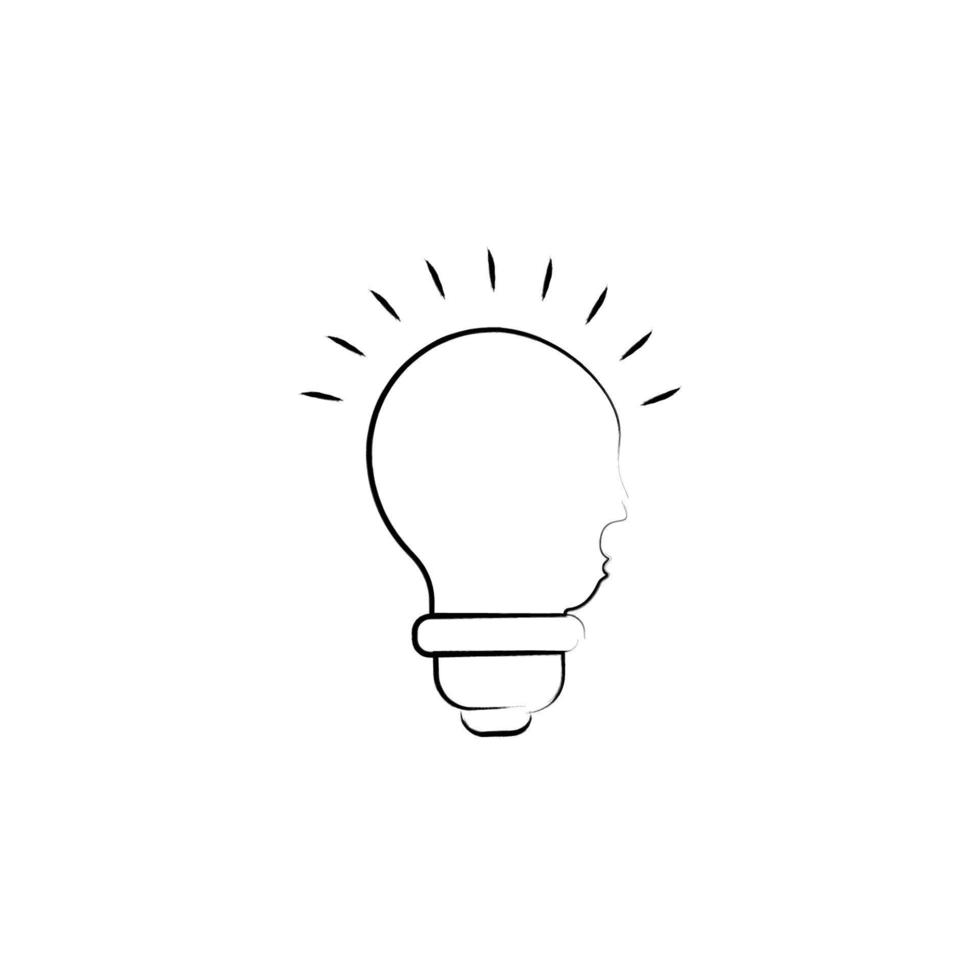 broken light bulb vector icon illustration