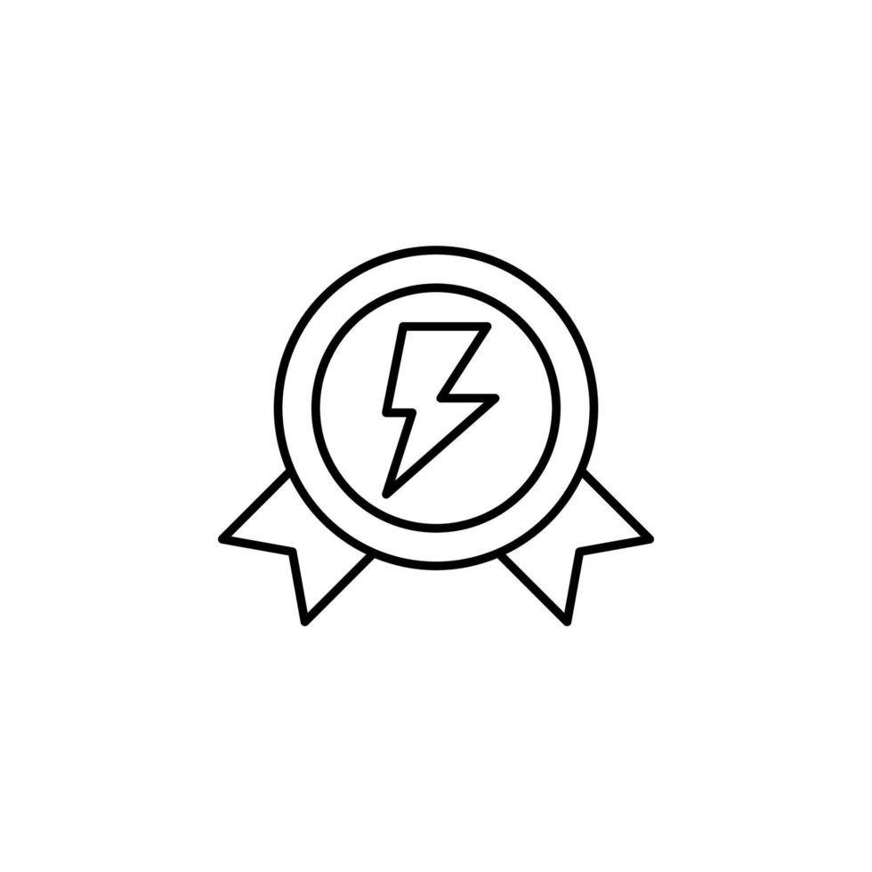 electricity, medal vector icon illustration