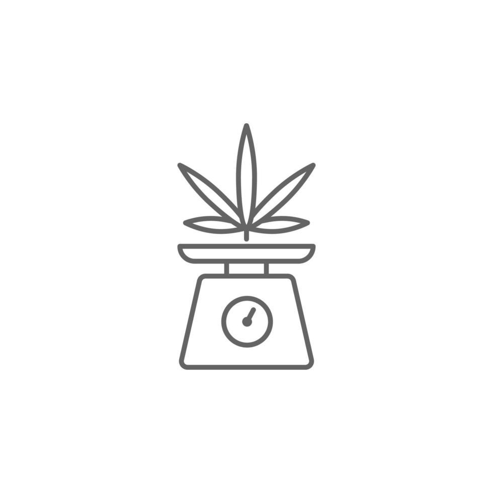 escala, marijuana vector icono ilustración