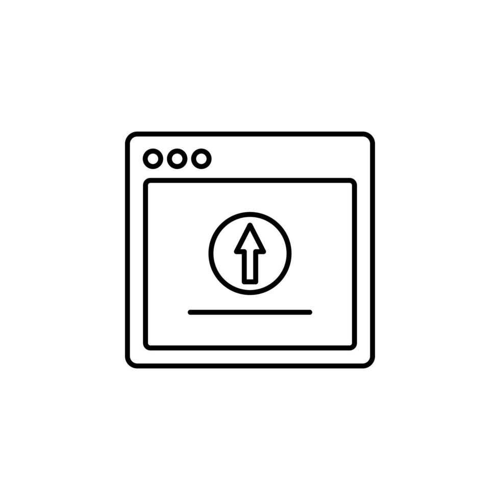 browser upload webpage vector icon illustration