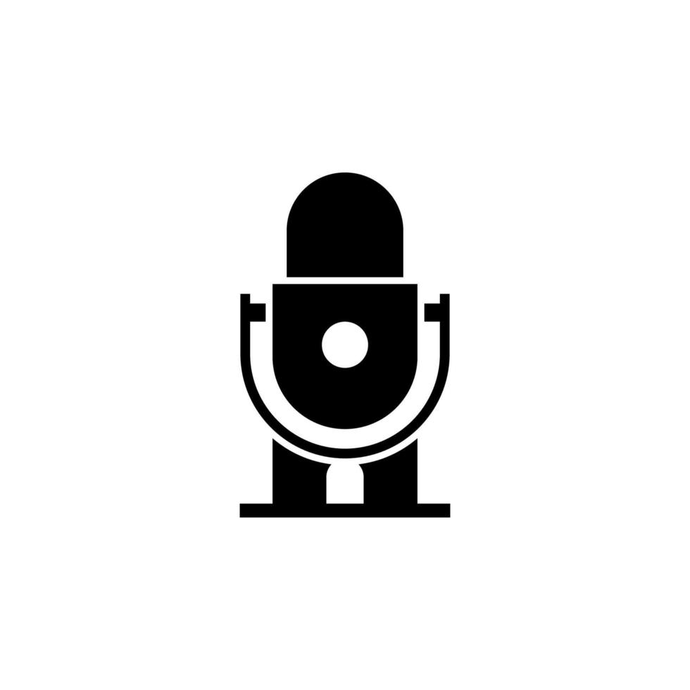 Karaoke, podcast, light vector icon illustration