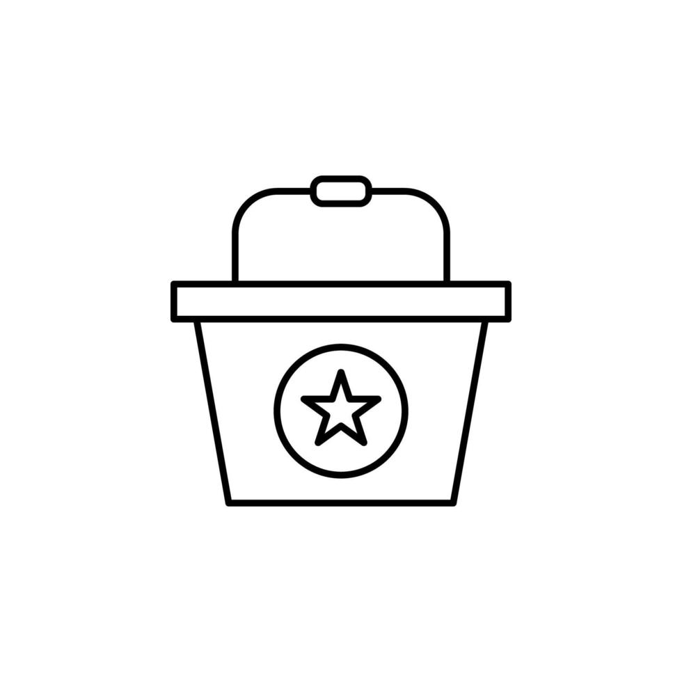 shopping basket, star, store vector icon illustration